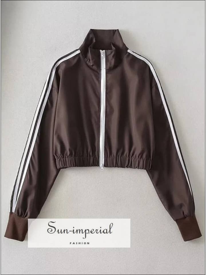 Sun Imperial - Wholesale Tracksuit - Women's - Women Striped Training Tracksuit Set With Double Zip Jacket18