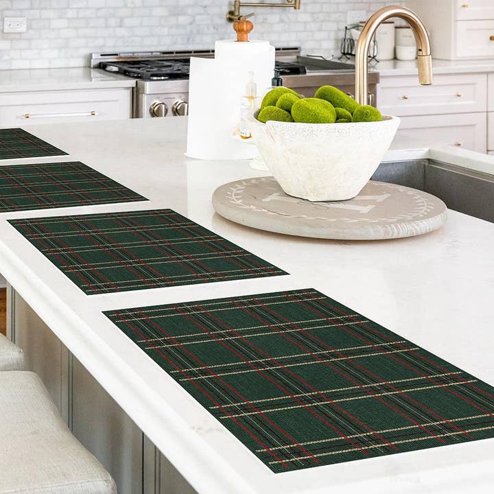 Abby Placemat | Winter Green for wholesale by Carolina Creekhouse