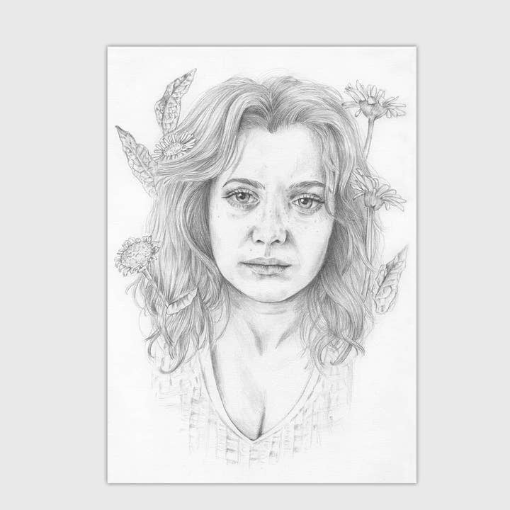 In the Weeds A4 illustration giclee fine art print for wholesale by Kirsty McGill