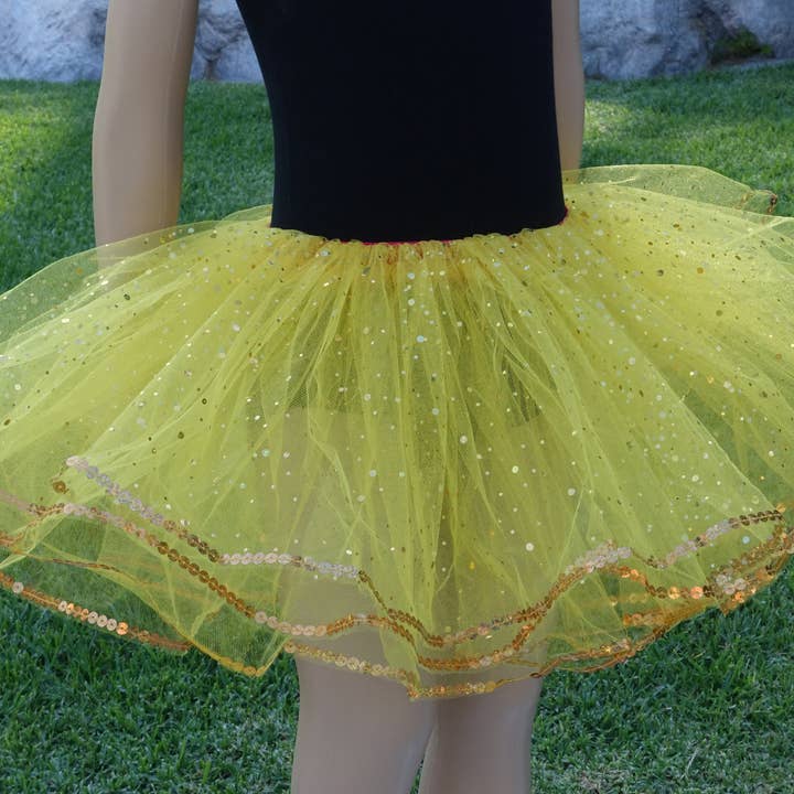 Wenchoice - Wholesale Tutu - Kids - Yellow Glitter Reversible Tutu1