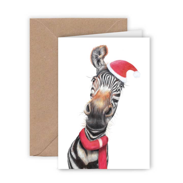 Beast Of Paradise - Wholesale Christmas Card - Funny Zebra Christmas Card, Animal Greeting Card, Wildlife