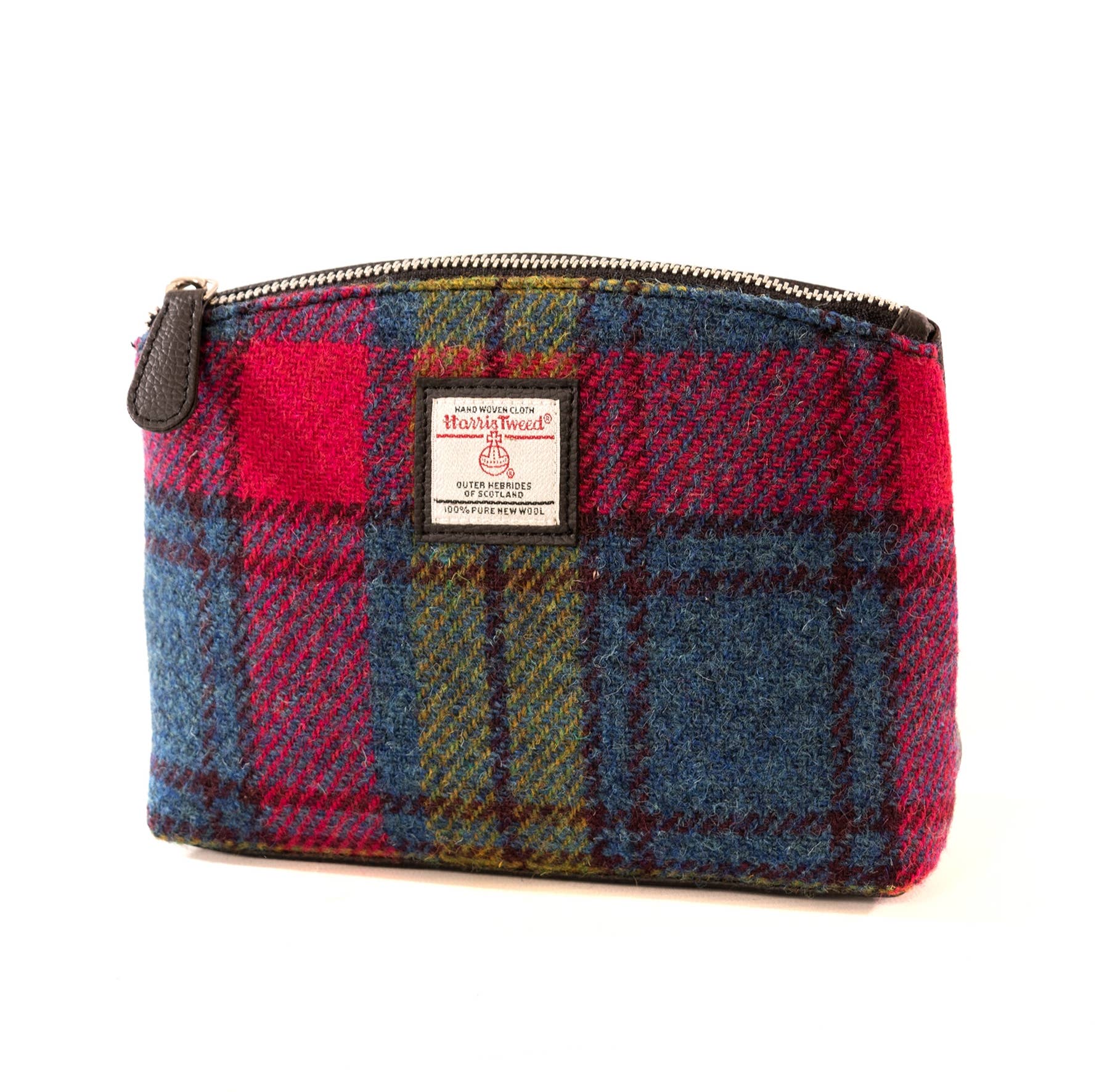 maccessori - Wholesale Makeup/Cosmetic Bag - Harris Tweed Cosmetic Bag Blue Pink Check1