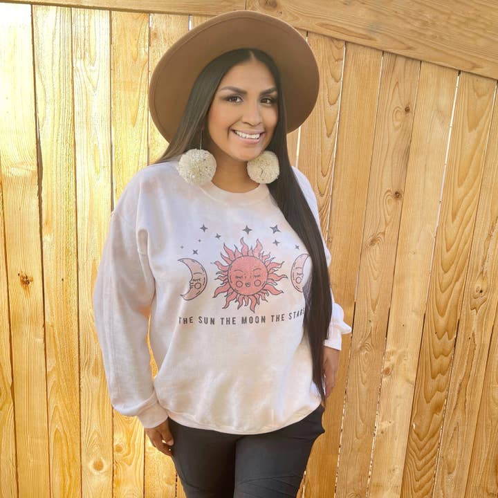 Celestial Sweatshirt mit Handbindung für den Großhandel von Bonita Wholesale Store