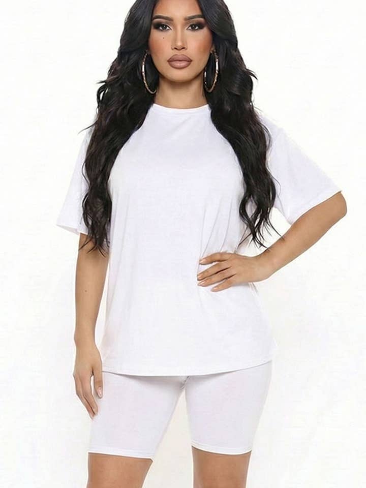 CAPELLA APPAREL - Wholesale Activewear Set - Women's - Loose Fit Top & Bike Shorts Set60