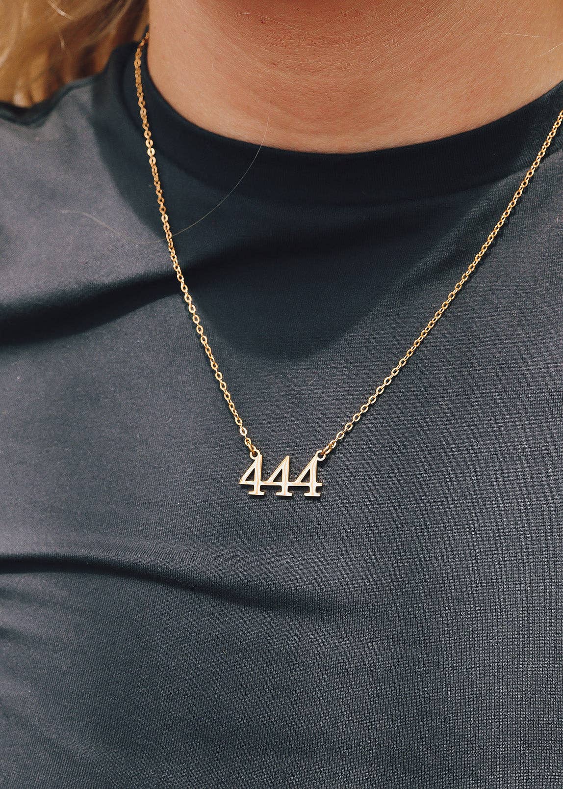 WJW – wholesale Pendant/charm necklace – 18K Gold PVD Stainless Steel Angel Number Necklace10