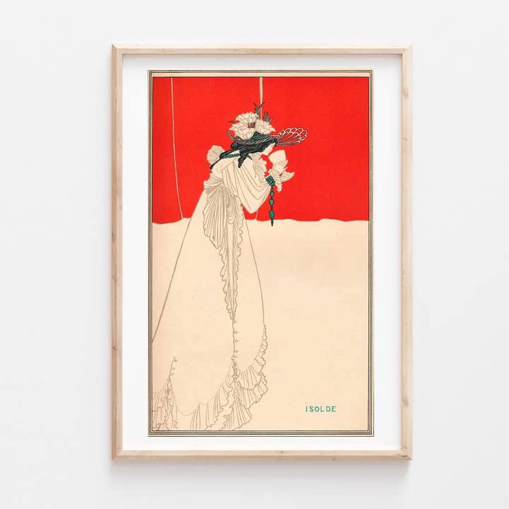 Go To Design - Wholesale Art Print - Fine art print Isolde by Beardsley unframed wall art3