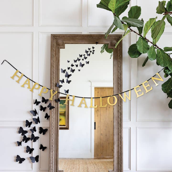 My Mind’s Eye - Wholesale Party Sign/Banner - MYS1002 - Mystical Happy Halloween Metal Banner