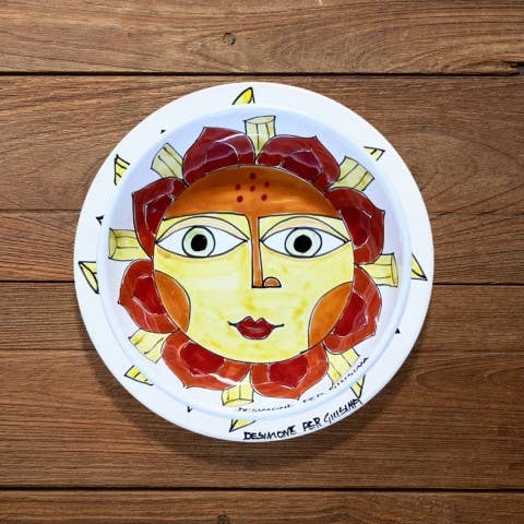 Ceramiche De Simone - Wholesale Dinner Plate - De Simone Plate for Giusina "A Sun of Pasta"1
