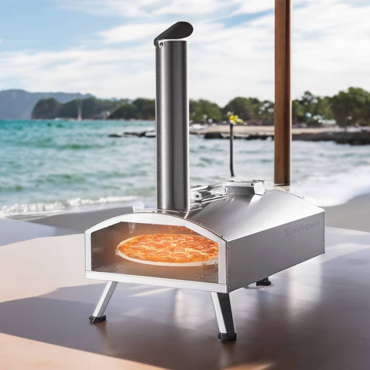 Westinghouse - Wholesale Kitchen Appliance - Westinghouse 12-Inch Dual Fuel Pizza Oven with RotatingStone