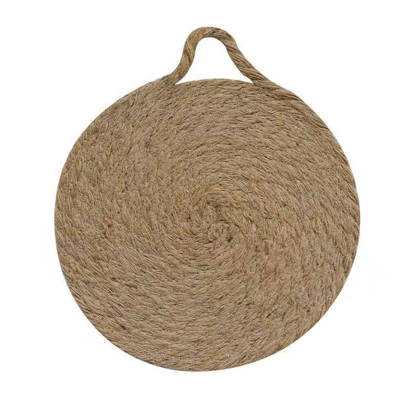Fodory - Wholesale Trivet - Round Woven Natural Trivets with Handle8