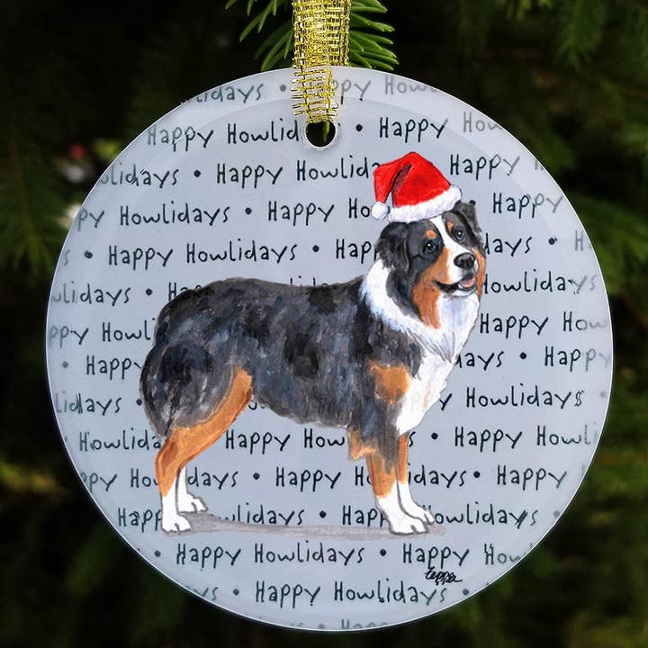 Australian Shepherd Christmas Ornament for wholesale by Zeppa Studios