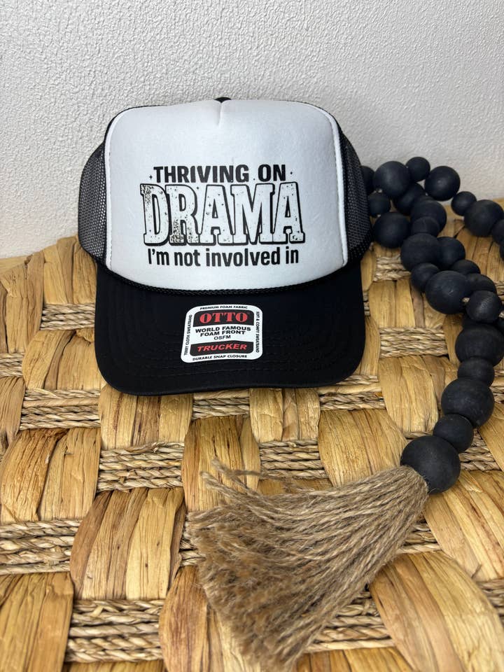 Thriving On Drama I'm Not Involved In Trucker Hat for wholesale by Pink August