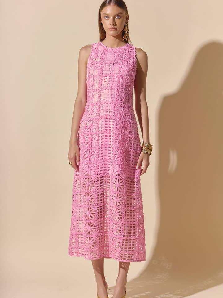 Textured Sleeveless Maxi Dress for wholesale by Endless Rose