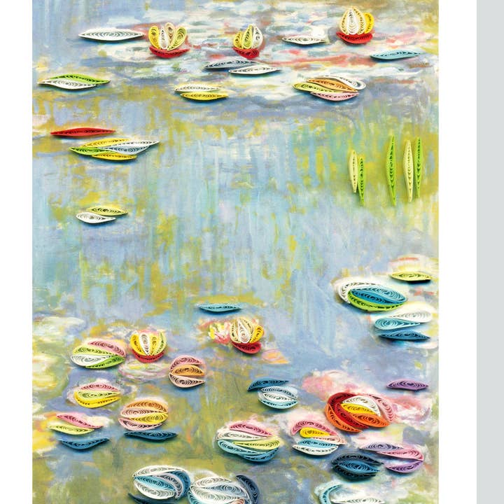 Lilly Pond- Monet - Grande carte à quilling pour la vente par Blue Bird Cards