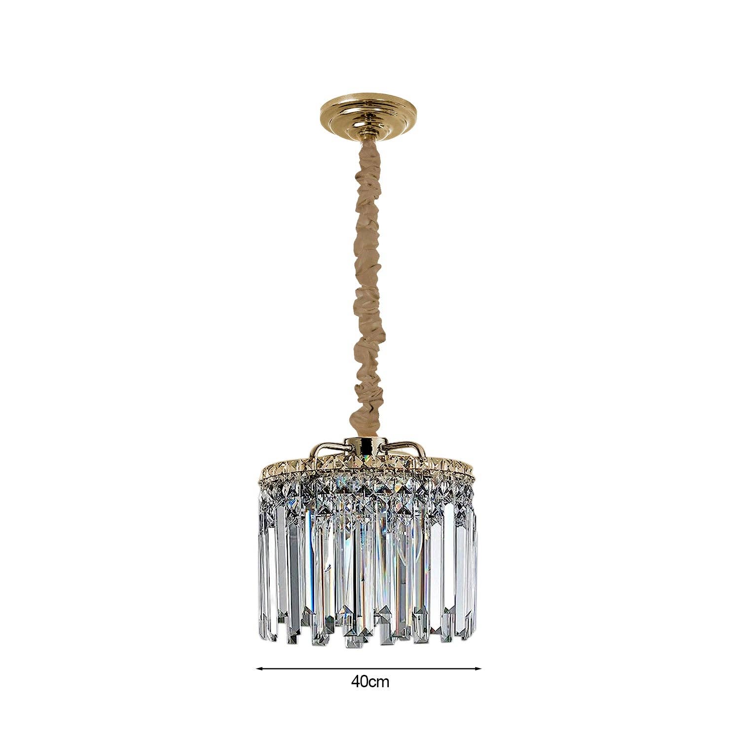 Ledsone - Vente Lustre/Suspension - Lustre moderne en cristal doré à plafond - modèle 480427