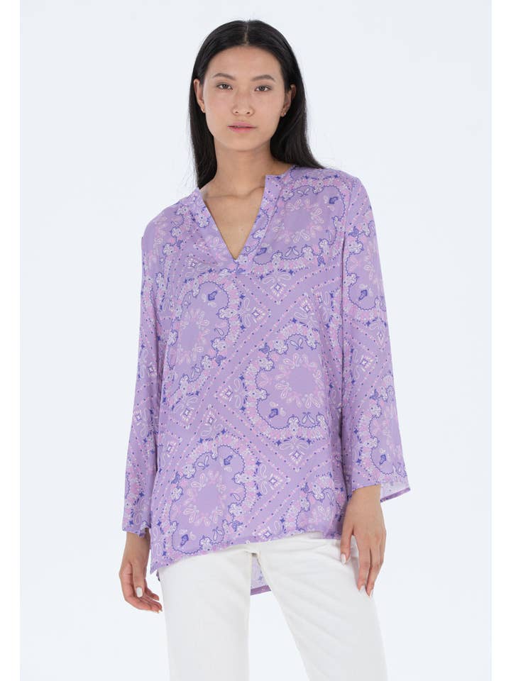 Liliac Tunique fluide à motif cachemire en vente sur Faire1