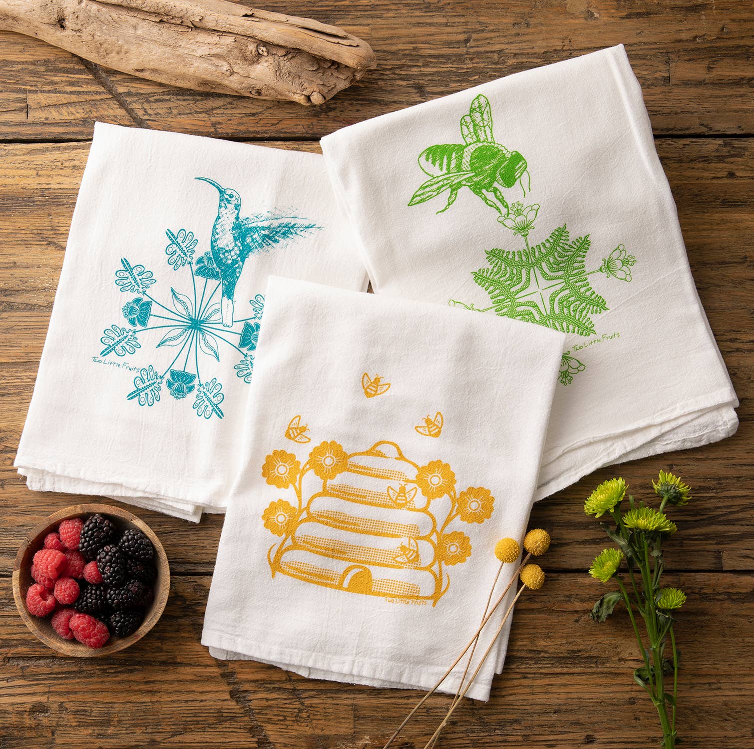 Two Little Fruits – Großhandel Geschirrtücher – Geschirrtücher | Honigbienen-Design | 71x74 cm6