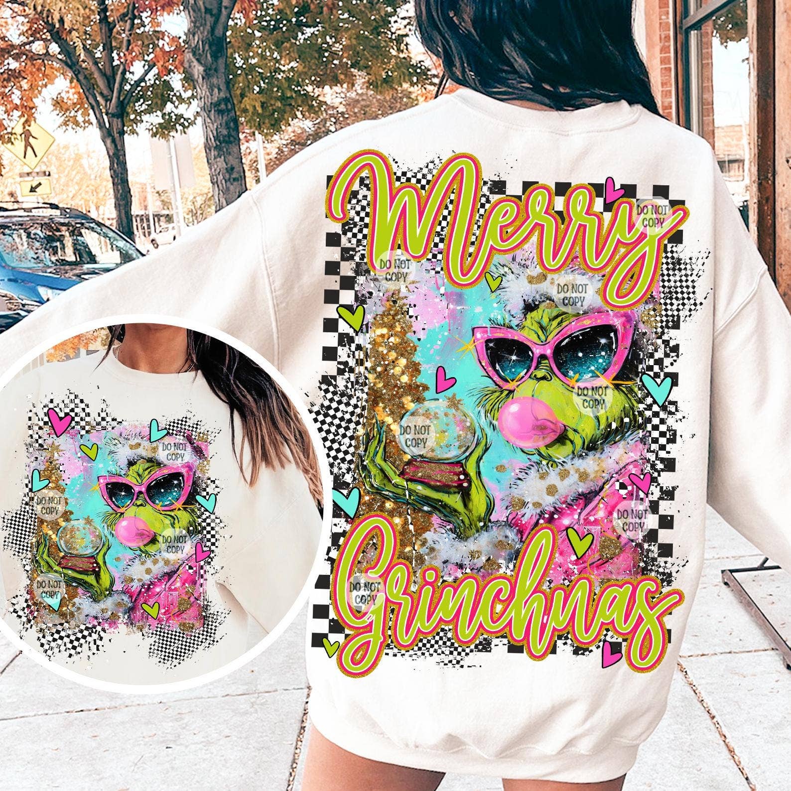 DLT Ecommerce - Wholesale T-Shirt (Graphic) - Women's - Pink Grichmas Christmas Shirt, Funny Christmas Sweatshirt5