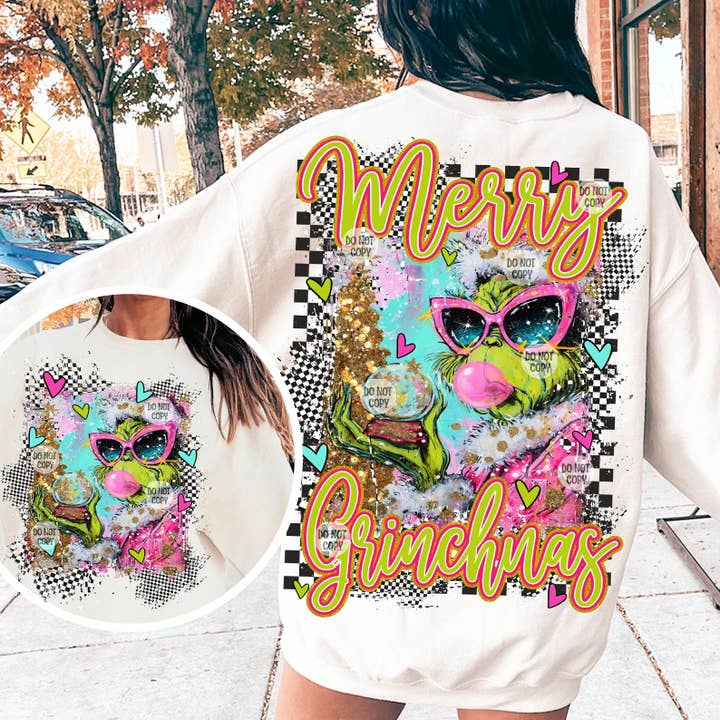 DLT Ecommerce - Wholesale T-Shirt (Graphic) - Women's - Pink Grichmas Christmas Shirt, Funny Christmas Sweatshirt5