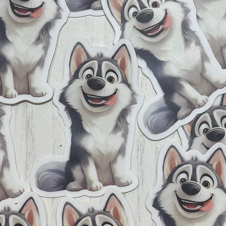 Siberian Husky Sticker MM for wholesale by Little Smarties YYC