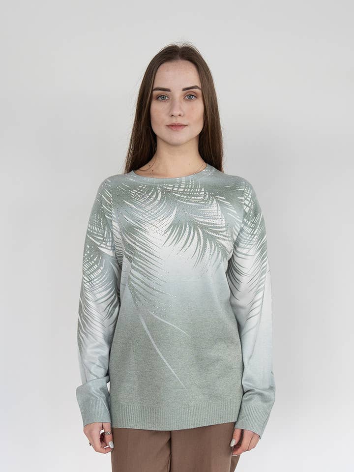 Women Sweater in Green Print for wholesale by NIKKY APPARELS