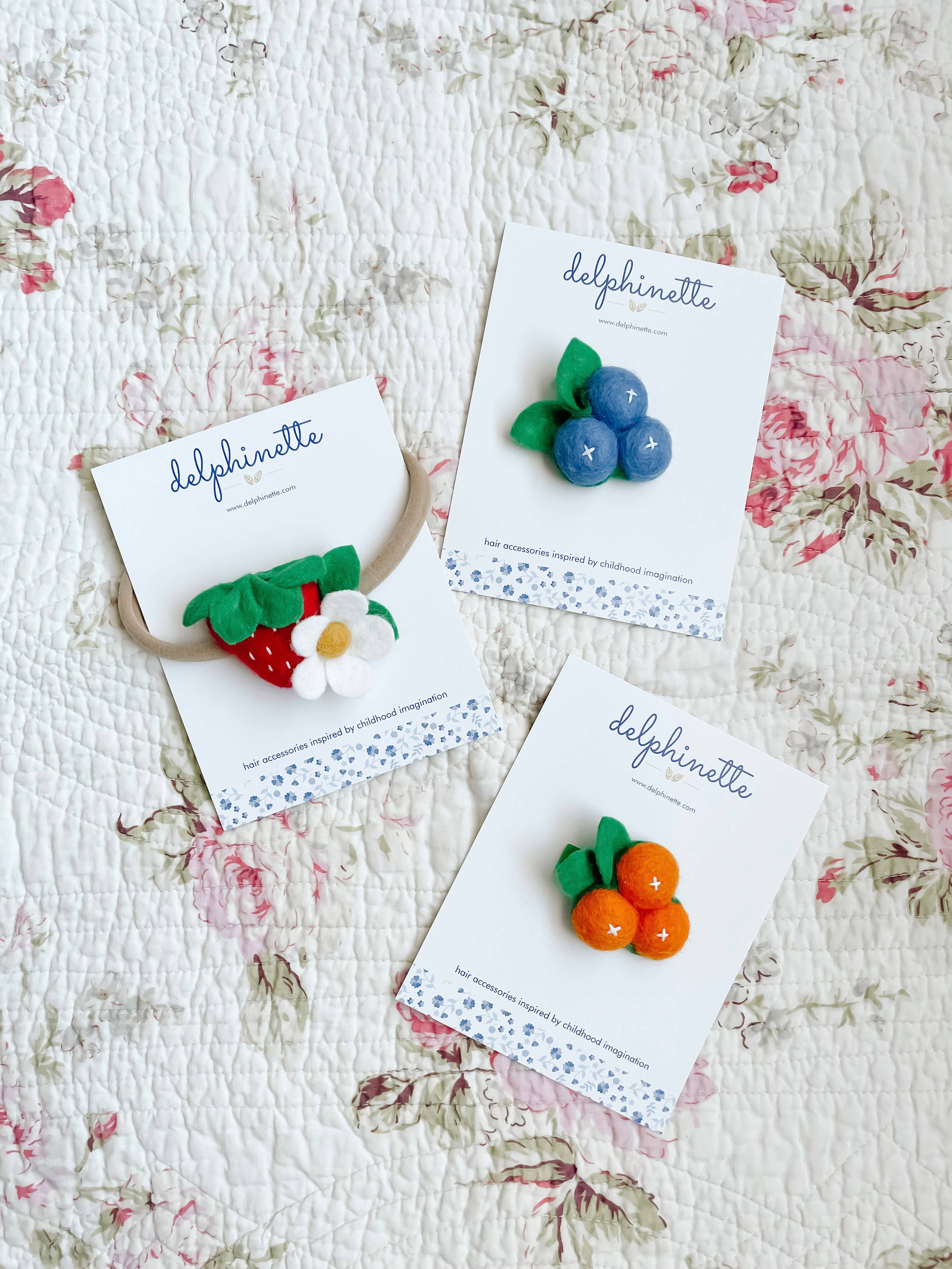 delphinette - Wholesale Hair Clip - Kids - Clementine Orange Hair Clip2