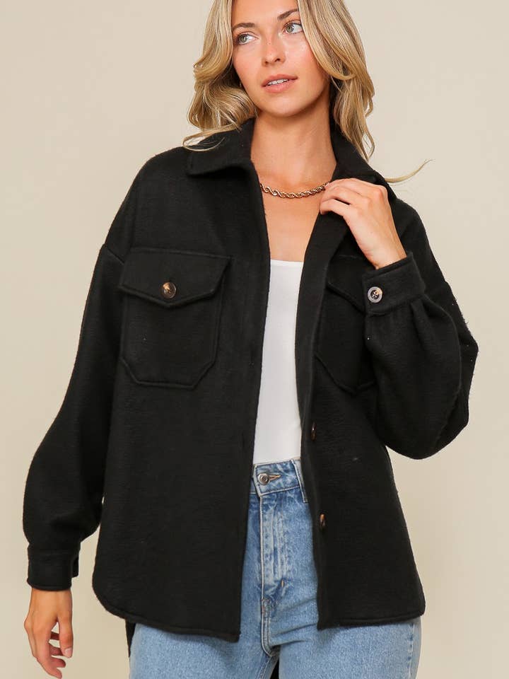 .SI-27125 Cozy button down fleece jacket for wholesale by 42POPS