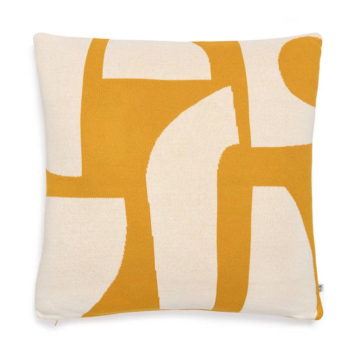 Wendbares Kissen aus Baumwollstrick – Bruten Citrus für den Großhandel von Sophie Home Ltd