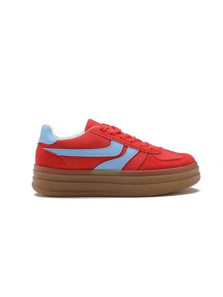 No Doubt Shoes – wholesale Lifestyle trainers – Women′s – WOMENS LACE UP GUM SOLE SIDE DETAIL CHUNKY SNEAKERS6