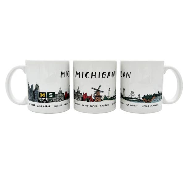 Caneca Michigan Skyline por atacado de City Bird