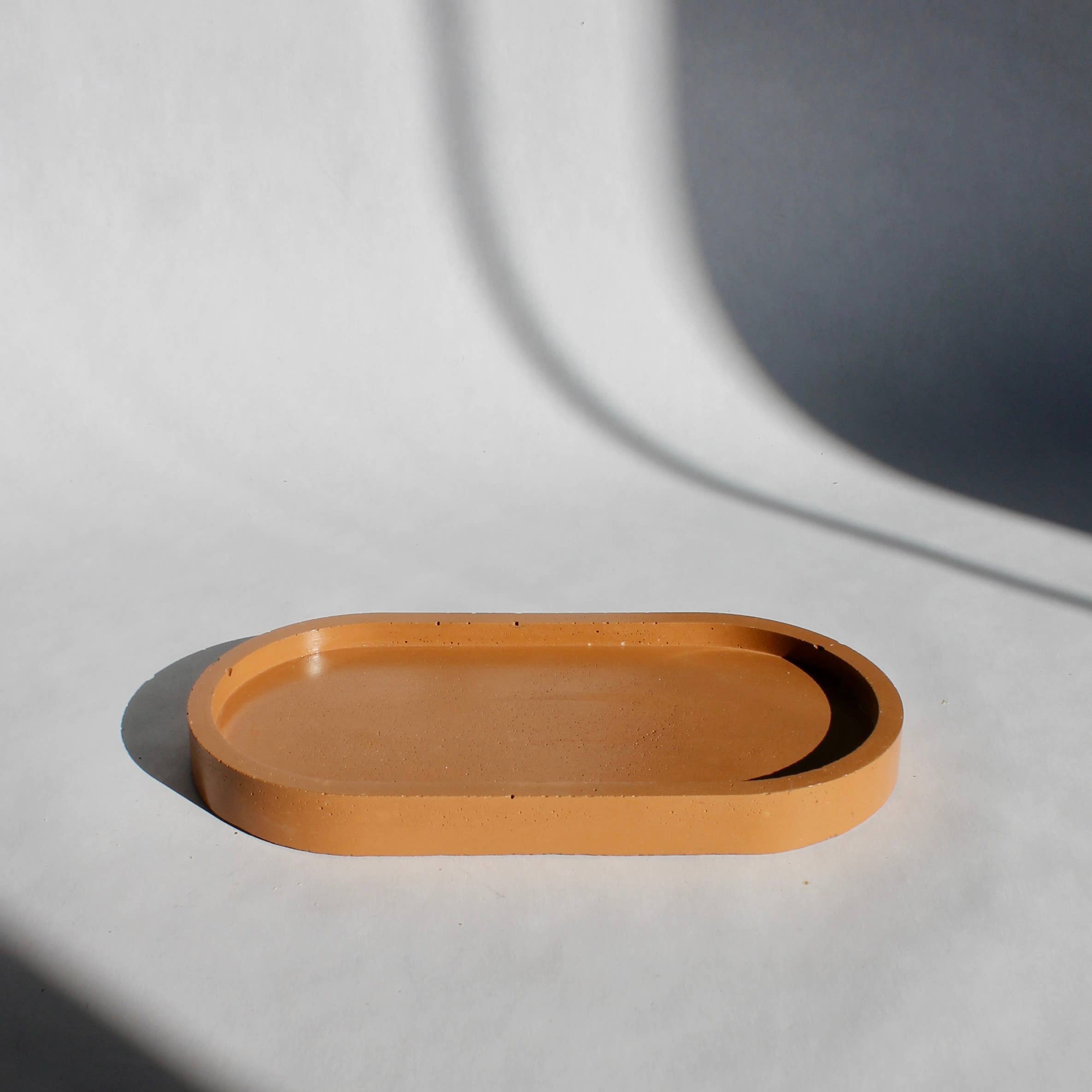 House of Ivy - Wholesale Decorative Tray - Concrete Oval Tray in Clay1