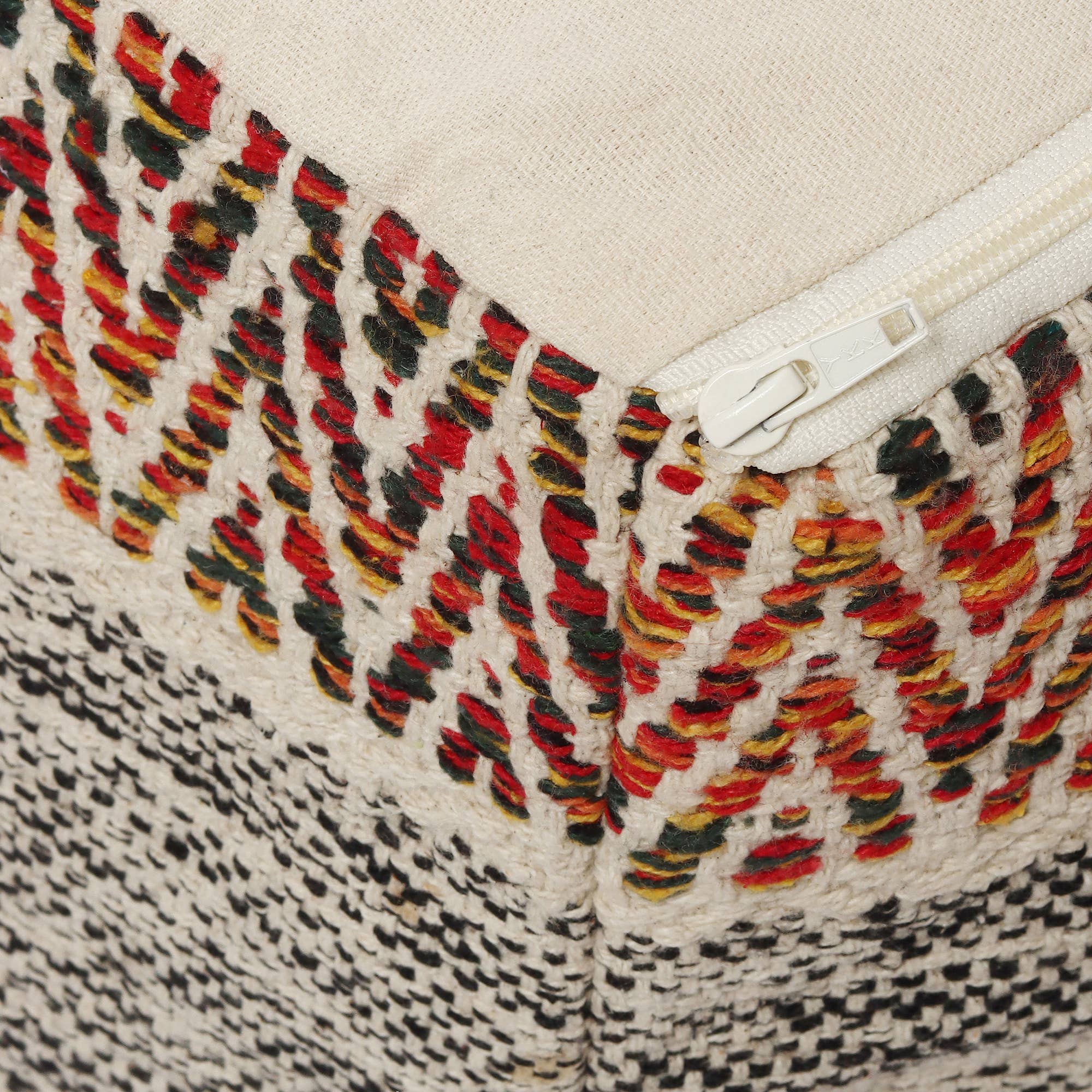 Motley Bohemia Multi · REDEARTH · STUFFED Pouf 100% Cotton (17.5"X17.5"X17.5") for wholesale on Faire5