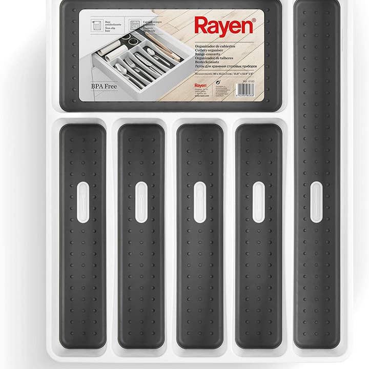 Rayen Cutlery Organizer, White, Size: 40 x 32.5 x for wholesale by RAYEN