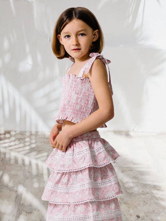 Veronica Set in Pink for wholesale by IMOIMO KIDS