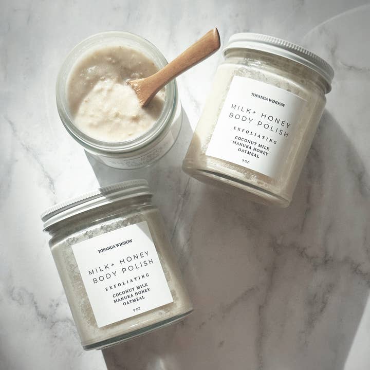Topanga Window - Wholesale Body Scrub/Exfoliant - MILK AND HONEY ORGANIC BODY POLISH / SUGAR SCRUB