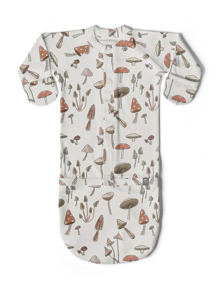 goumikids - Wholesale Babygown - Baby - 24 Hour Convertible Baby Sleeper Gown - Toadstool