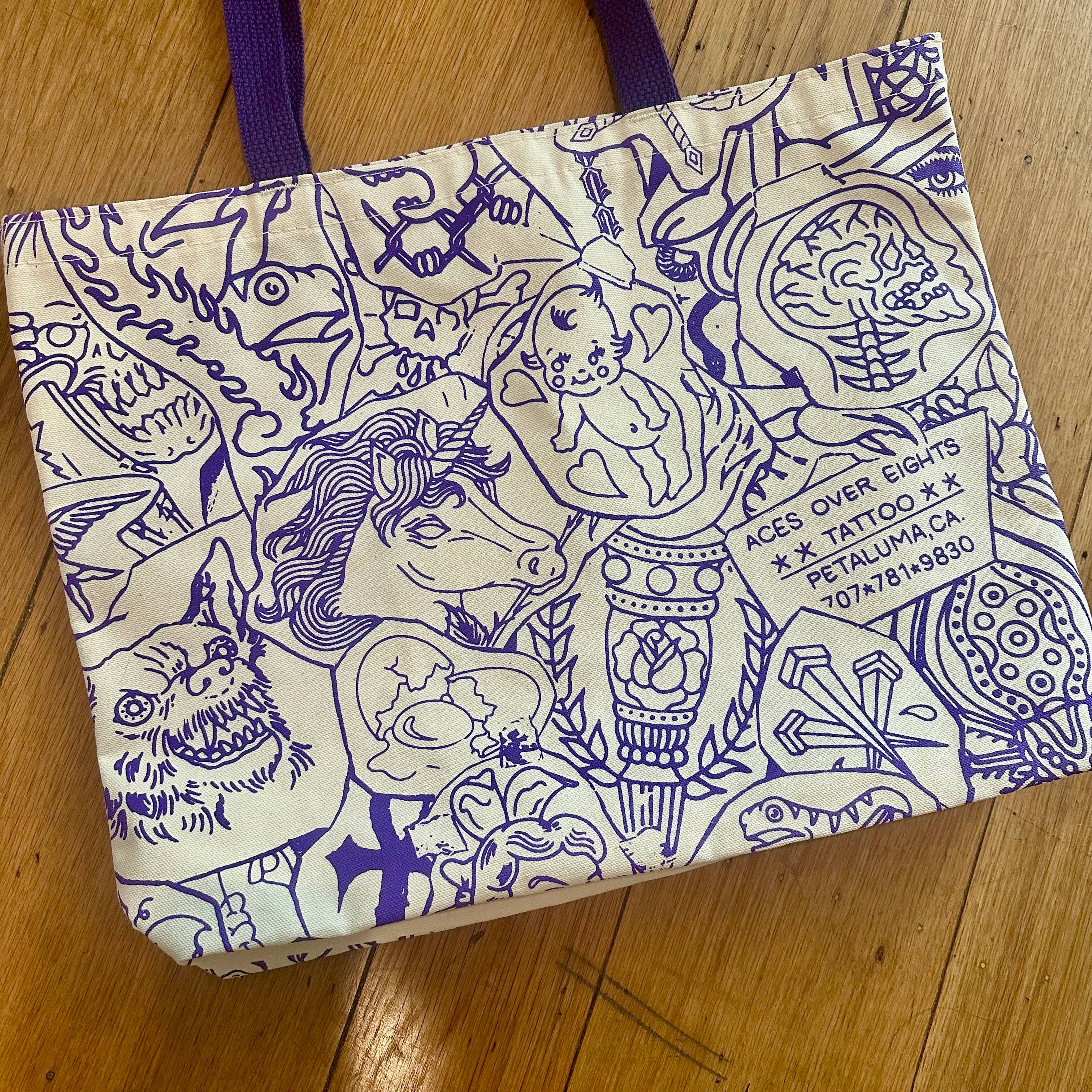 Foolish Fetish - Wholesale Tote Bag - Unisex - Tattoo Stencil Tote Bag5