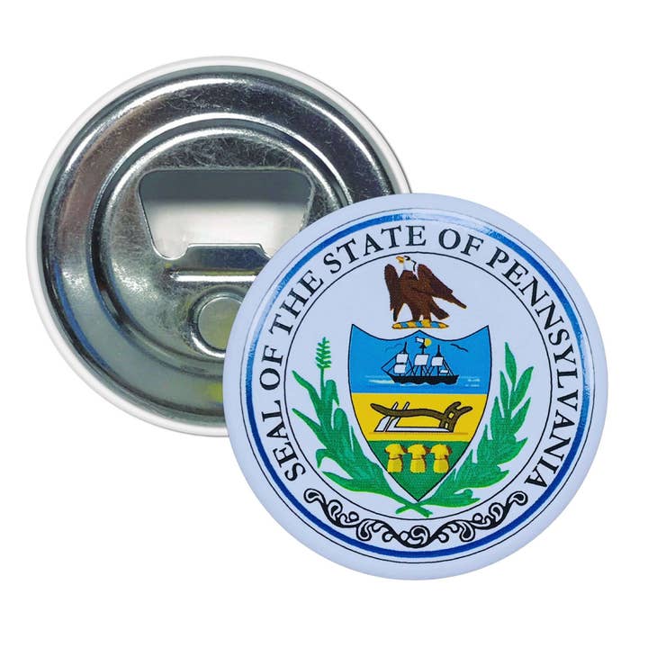 Magnet Bottle Opener - State of Pennsylvania Shield - USA for wholesale by Astur Pins