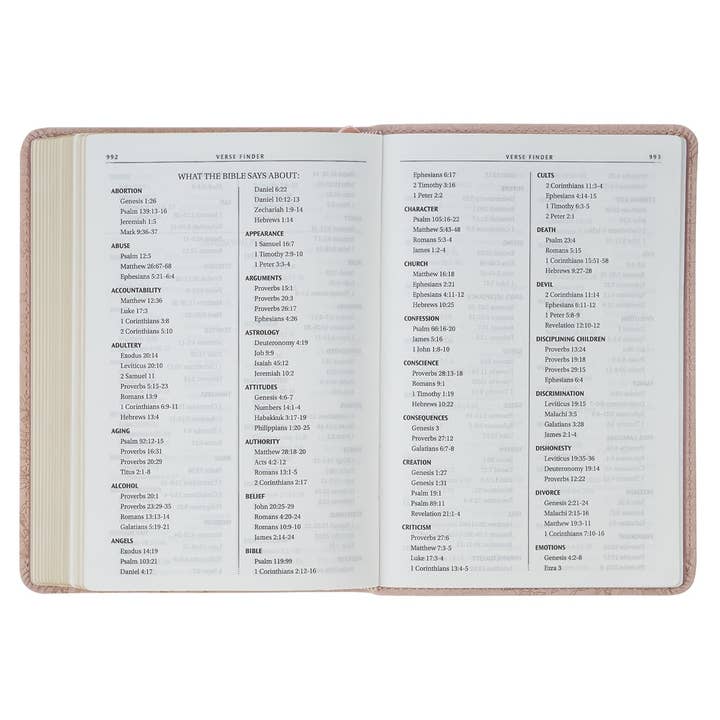 Christian Art Gifts - Wholesale Religion - KJV Bible Compact Faux Leather, Pink 20255