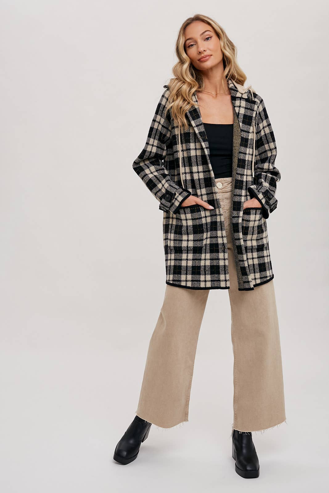 Bluivy - Wholesale Jacket - Women's - PLAID HOODIE JACKET17