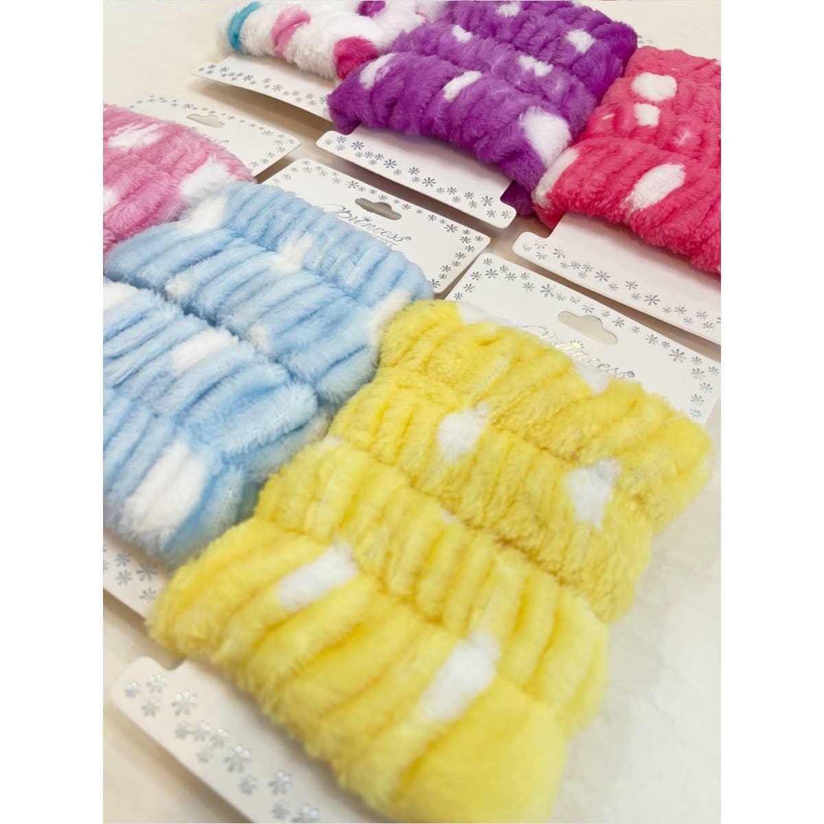 MIX COLOR 2-pc Polkadot Face Wash Wristband Set for wholesale on Faire5