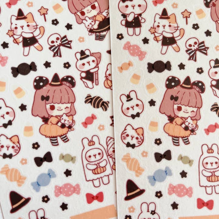 Cherry Rabbit - Wholesale Sticker - Halloween Candy Sticker Sheet no.0633