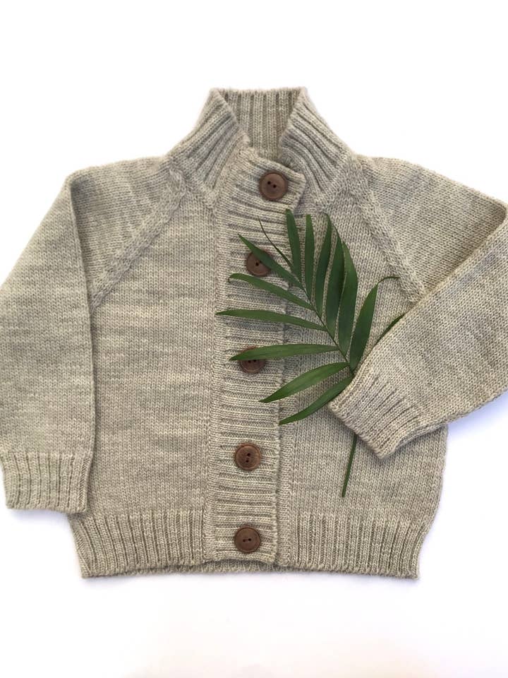 Nooks Design - Wholesale Cardigan - Kids - Narwhal Merino wool knit cardigan