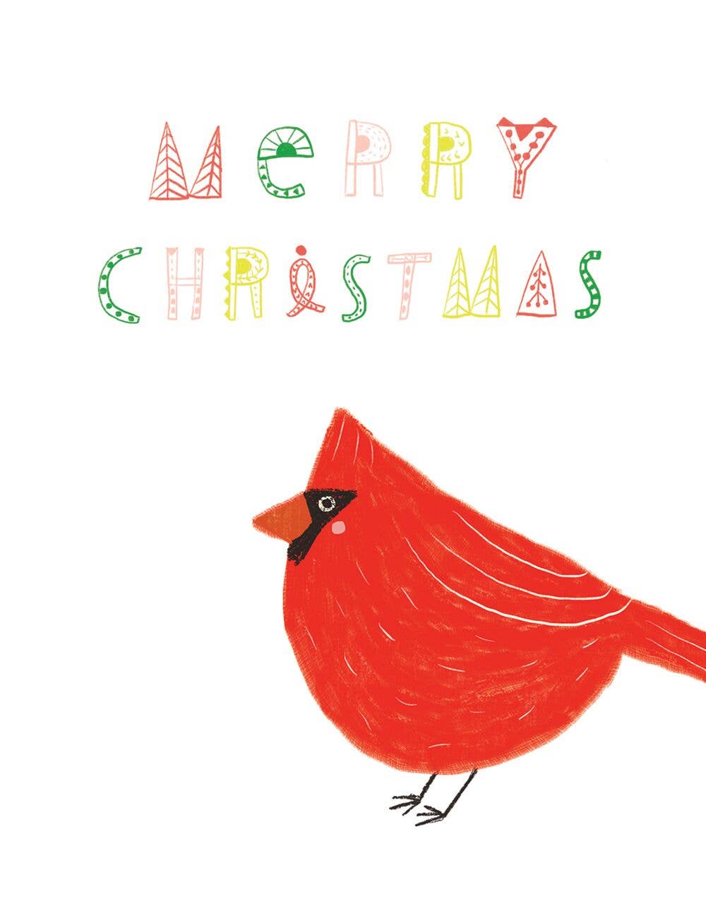 Honeyberry Studios - Wholesale Christmas Card - Cardinal Merry Christmas Greeting Card1