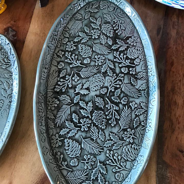 Sweet Rolling Pins - Wholesale Rolling Pin - Twigs And Berries Embossed Rolling Pin Pottery Baking3