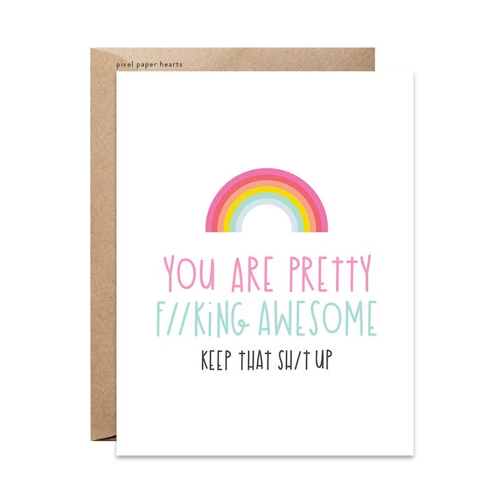 Keep It Up Card for wholesale by pixel paper hearts