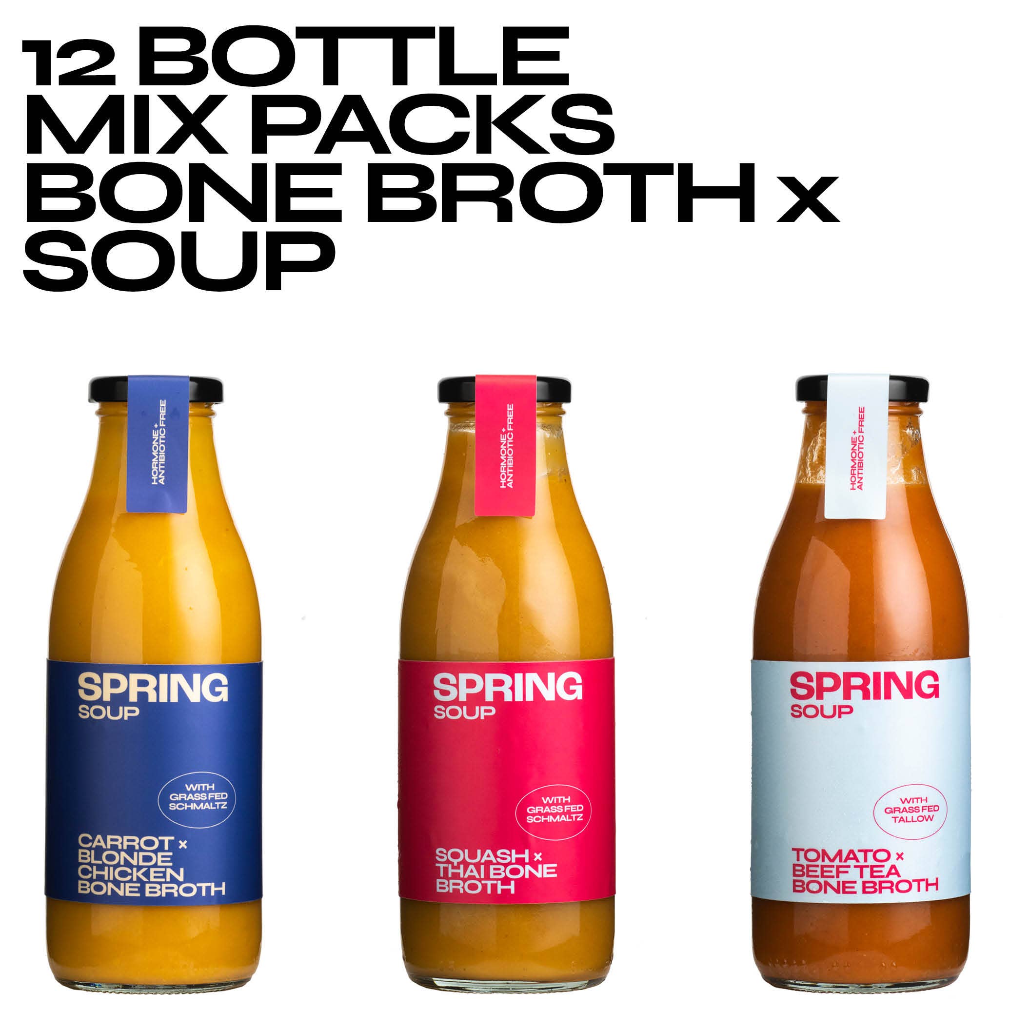 SPRING – wholesale Soup – Mixed Bone Broth x Soup - Case of 120