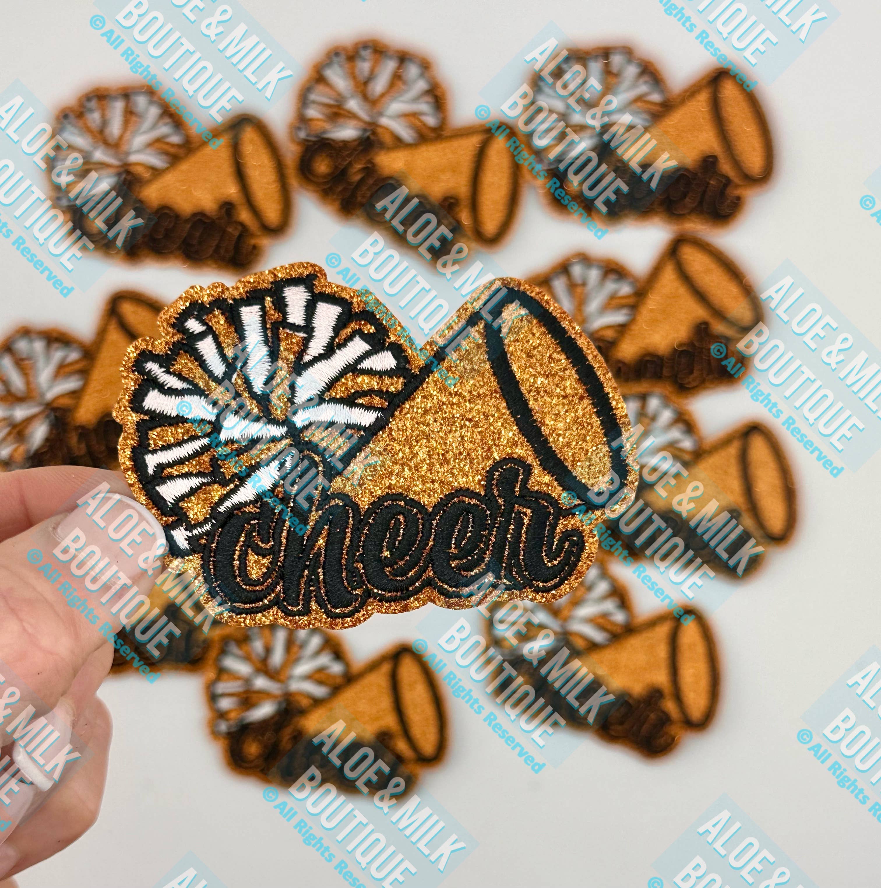 Aloe and Milk Boutique - Wholesale Patch - Cheer glitter patch, cheer game day patch, cheer competition10