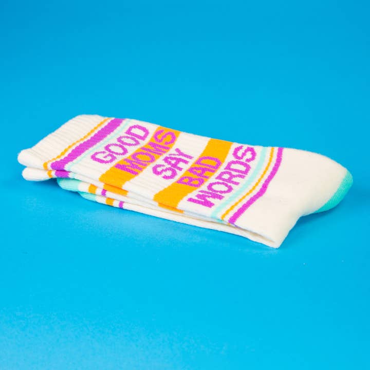 Gumball Poodle - Wholesale Socks - Unisex - Good Moms Say Bad Words Gym Crew Socks5