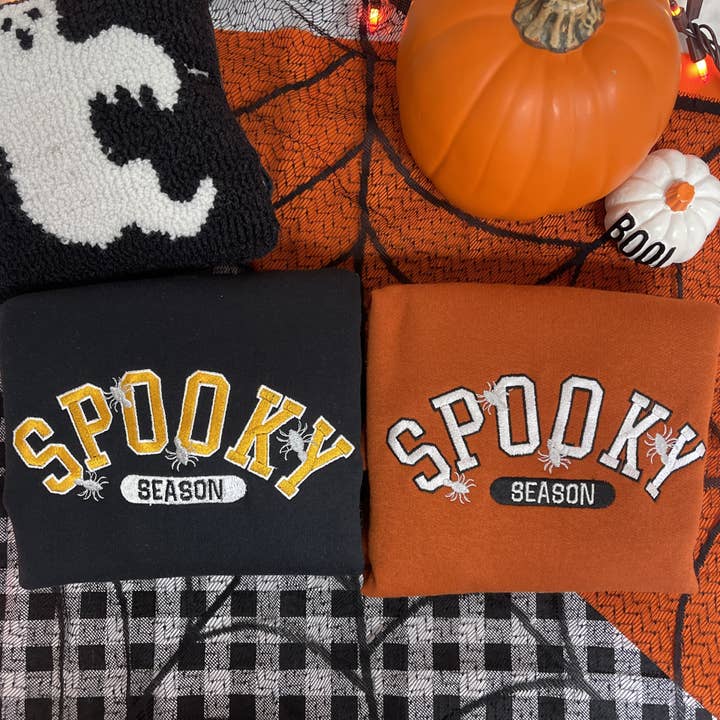 Girocollo ricamato Spooky Season per la vendita all'ingrosso da parte di SewGenesis